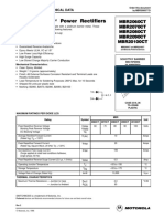 Semiconductor Technical Data: Schottky Barrier Rectifiers 20 Amperes 60-100 VOLTS