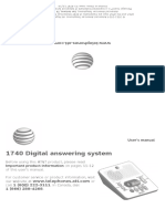 1740 Digital Answering System: User's Manual