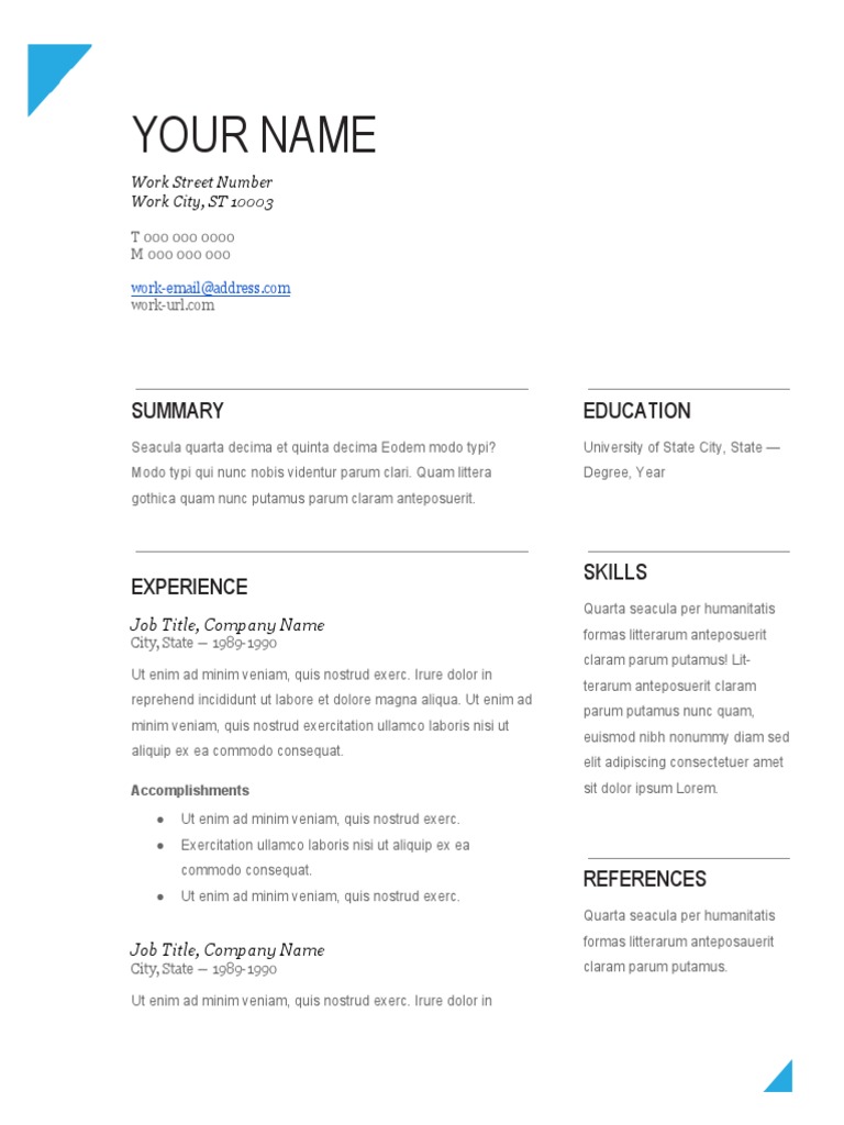 Professional Resume Template | PDF