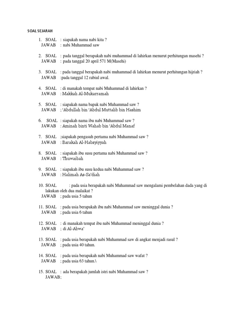 Soal Sejarah Pdf
