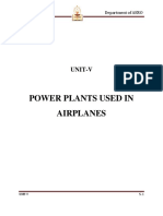 Power Plants Used in Airplanes: Unit-V