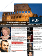 International Opera Masterclass Castelli Romani - Roma 13-20 July 2018