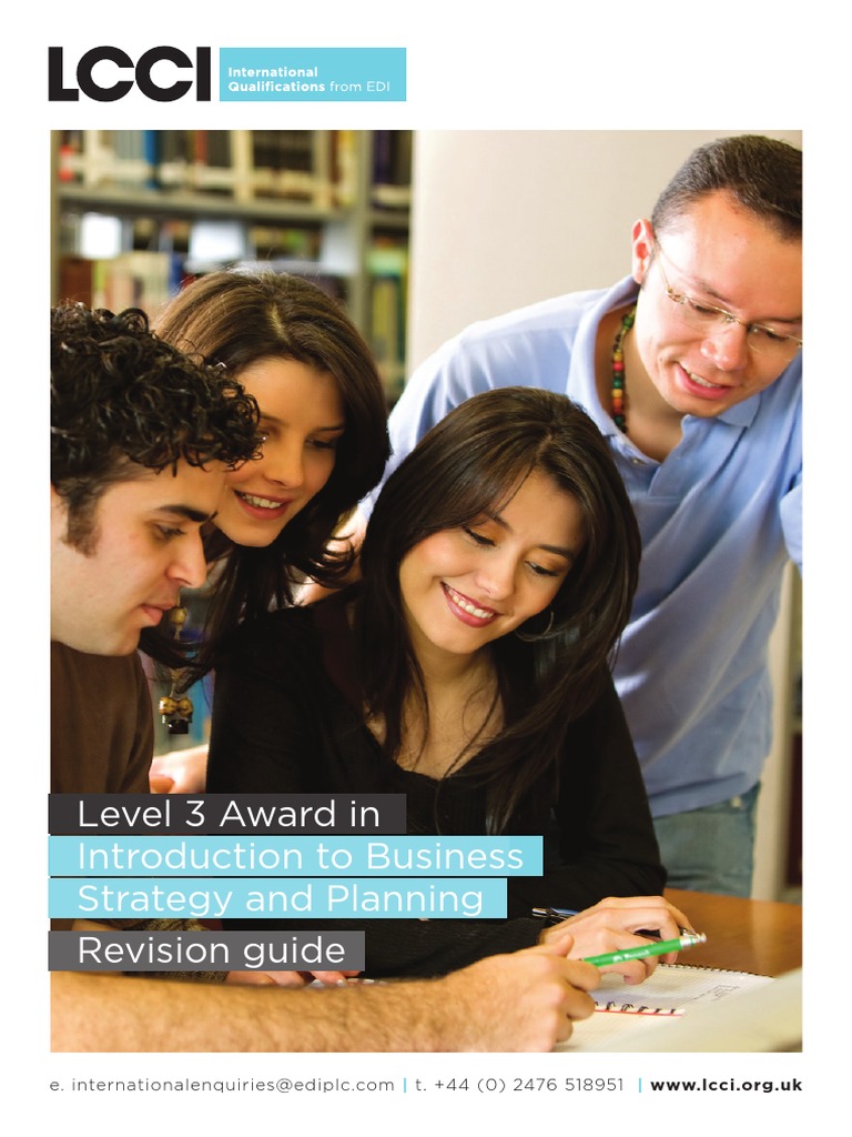 L3 Award Introduction To Business Strategy and Planning | PDF ...