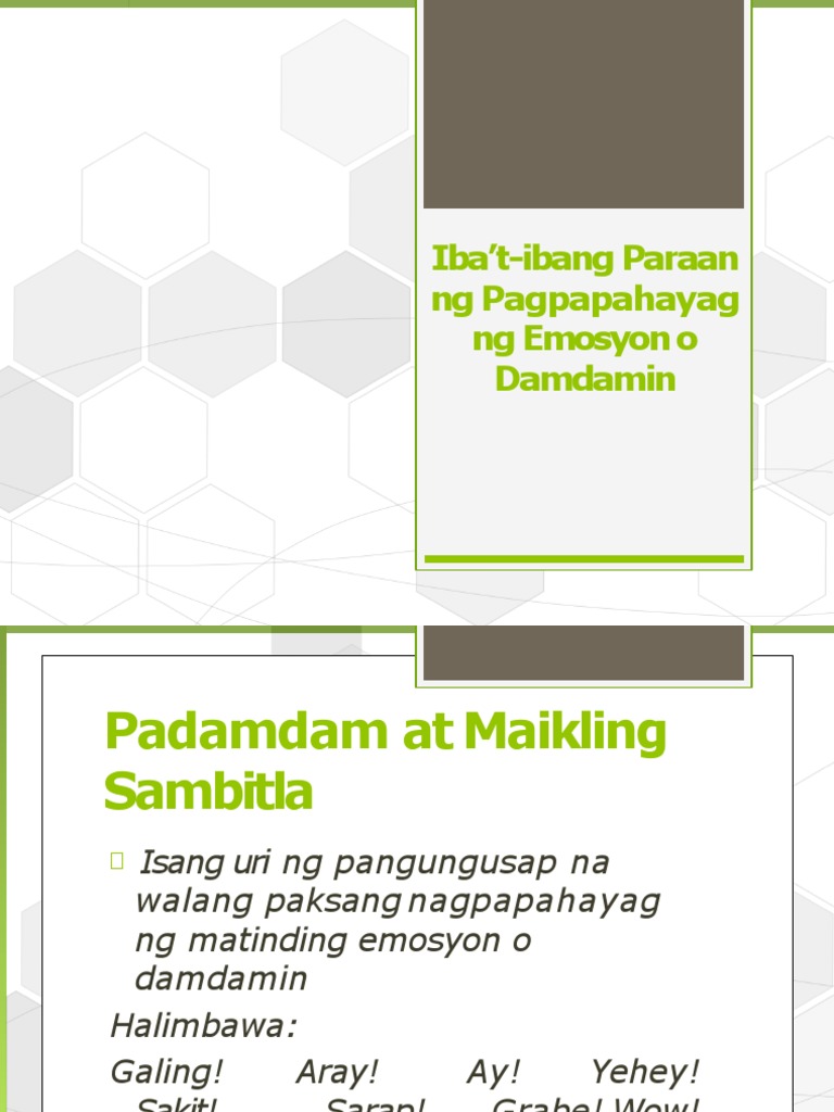 Filipino9 Ibat Ibangparaanngpagpapahayagngemosyonodamdamin 160520060657 ...