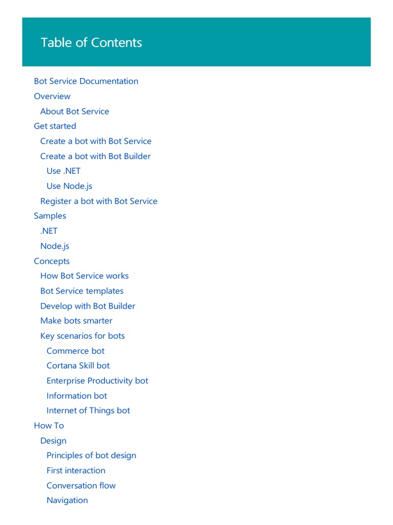 Bot Service Overview and Quickstart Guide | PDF | Microsoft Visual ...