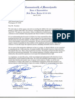 Immigrant Children Family Reunification Letter - Signed by MA House of Representatives