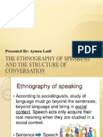 The Ethnography of Speaking and The Structure of Conversation