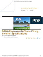 2016 Single and 3-Phase String Inverter Specifications