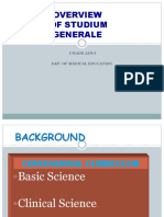 Studium Generale Overview and Group Dynamics in Medical Education