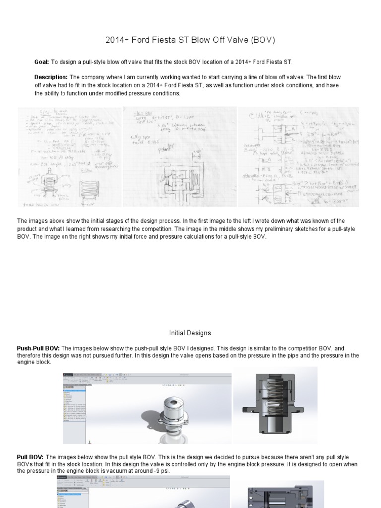 2014+ Ford Fiesta ST Blow Off Valve (BOV) Goal Description PDF
