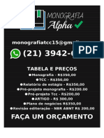 R$ 350,00 POR MONOGRAFIAS E TCC  WHATSAPP  (21) 3942-6556 E-MAIL monografiatcc15@gmail.com