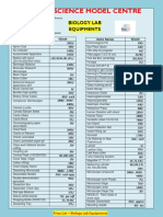 Price List Biology Lab Equipment