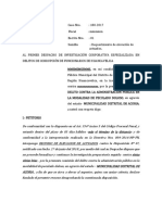 Modelo de Elevacion de Autos Por Delito de Peculado