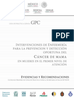 Intervenciones de enfermería para prevenir y detectar cáncer de mama