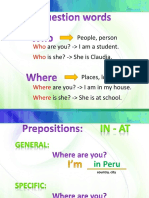 People, Person Are You? - I Am A Student. Is She? - She Is Claudia