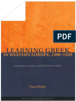 Paul Botley - Learning Greek in Western Europe, 1396-1529 - Grammars, Lexica, and Classroom Texts PDF