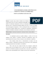 A Contribuicao Do Profissional de Rp No Desenvolvimento Da Comunicacao Empresarial