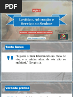 Lição 1 - Levítico, Adoração e Serviço Ao Senhor