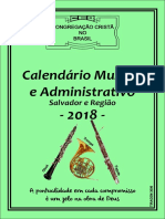 Calendário Musical CCB 2018