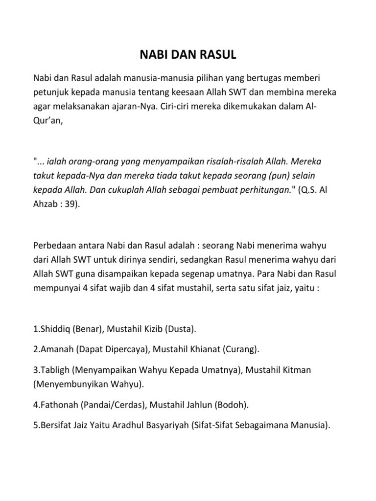 Ajaran Yang Disampaikan Oleh Para Nabi Adalah - Cara Mengajarku