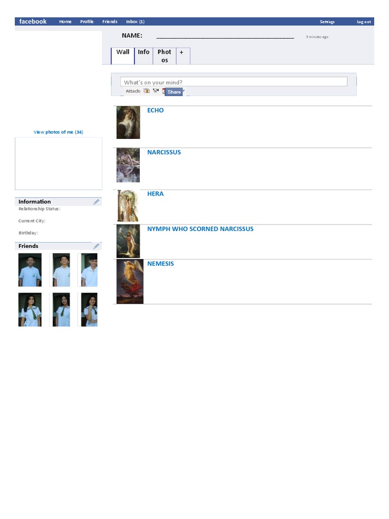 Facebook Profile Overview | PDF
