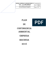 Plan de Contingencia Ambiental - MACDESA 2018