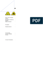 Divinyl Benzene: Name of The Company: Address: Emergency Contact No.: Material: Nature of Hazard