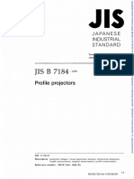 JIS B 7184 - 1999 - Profile Projector