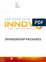 External Sponsorship Packages CSR Expo 2018 05152018