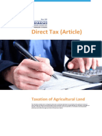 Direct Tax Article Taxation of Agricultural Land