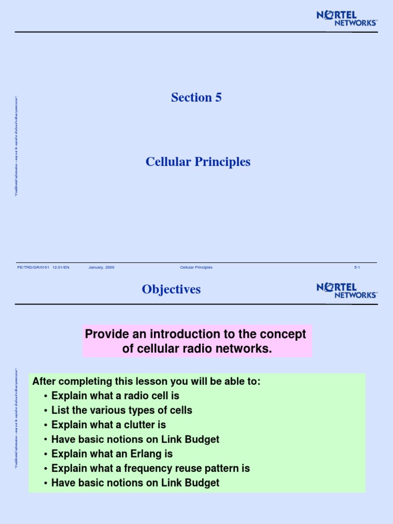 Cellular Principles Pdf Cellular Network Decibel