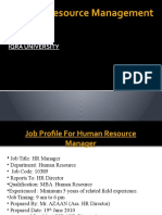 Human Resource Management: Hiring Plan
