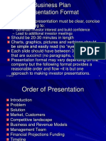 Business Plan Presentation Format