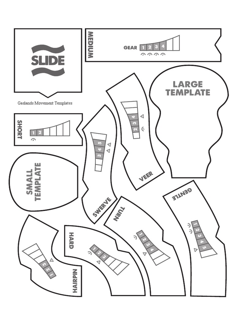 Gaslands Movement Templates