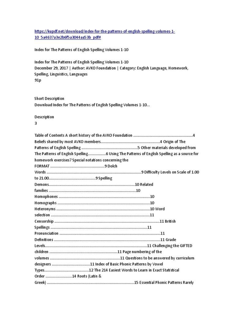 Index For The Patterns of English - N | PDF | English Language | Linguistics