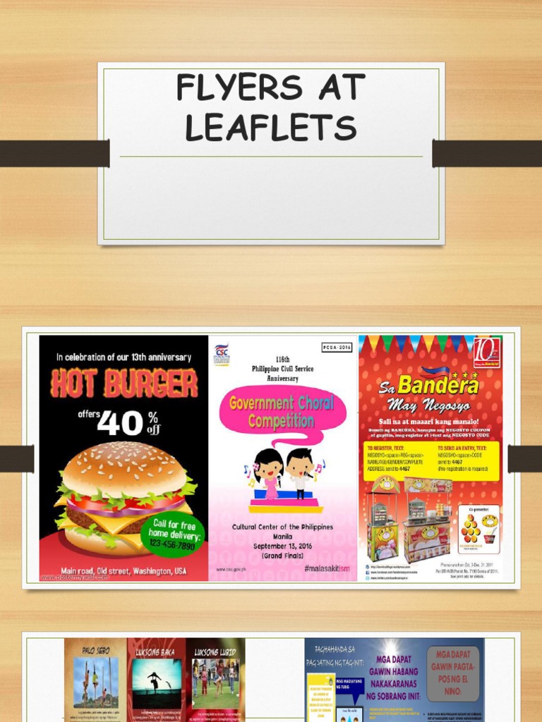Flyers at Leaflets | PDF