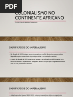 Colonialismo No Continente Africano