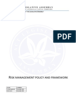 Risk Management Policy and Framework For The Office of The Legislative Assembly