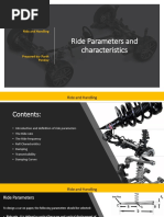 Ride Parameters and Characteristics