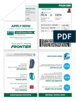 Boarding Pass - Frontier Airlines