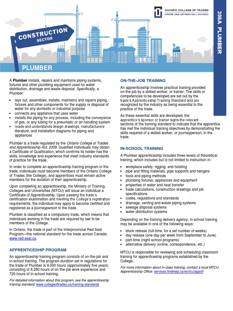 Plumber | PDF | Apprenticeship | Plumbing