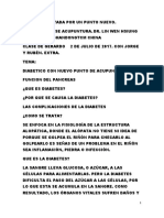 Diabetes Tratada Por Un Punto Nuevo 121vo Congreso de Acupuntura