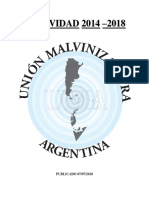 Unión Malvinizadora. Actividad 2014 - 2018