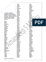 Regular and Irregular Verb