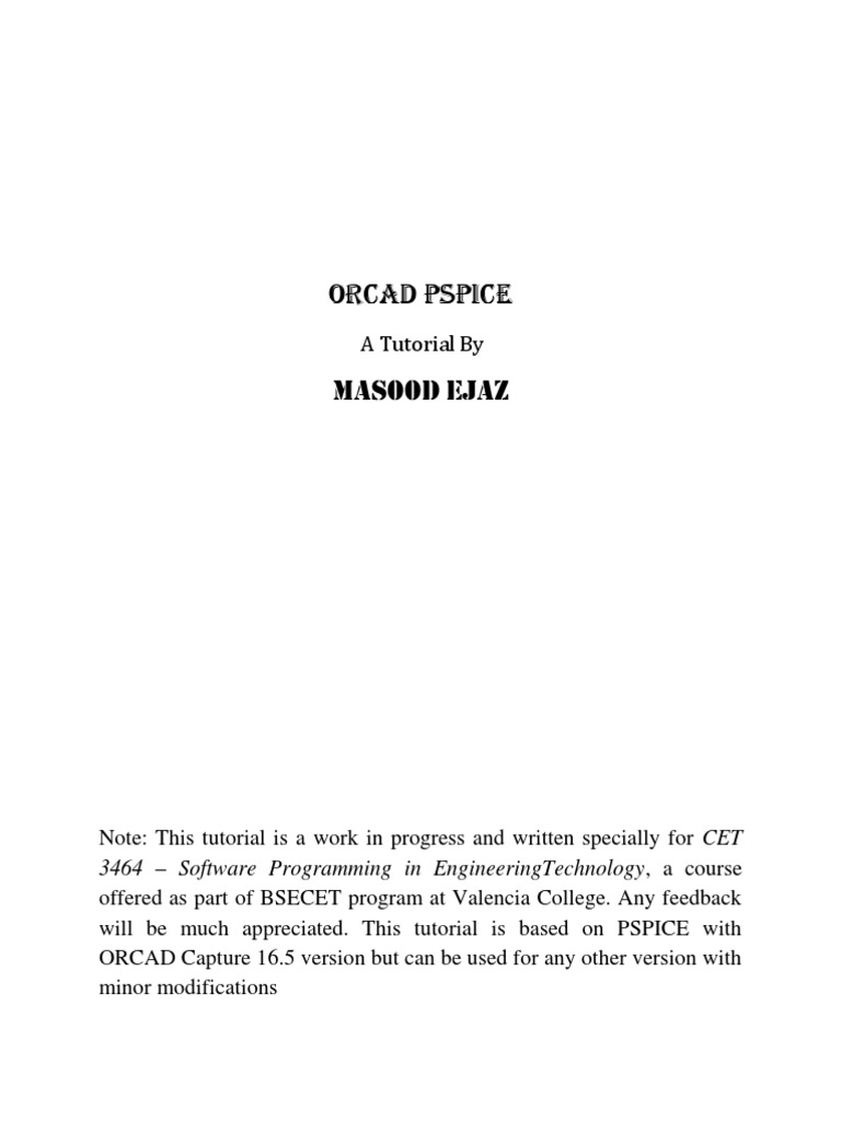 CET 3464 - PSpice Tutorial - Edition 2 PDF | PDF | Bipolar Junction ...