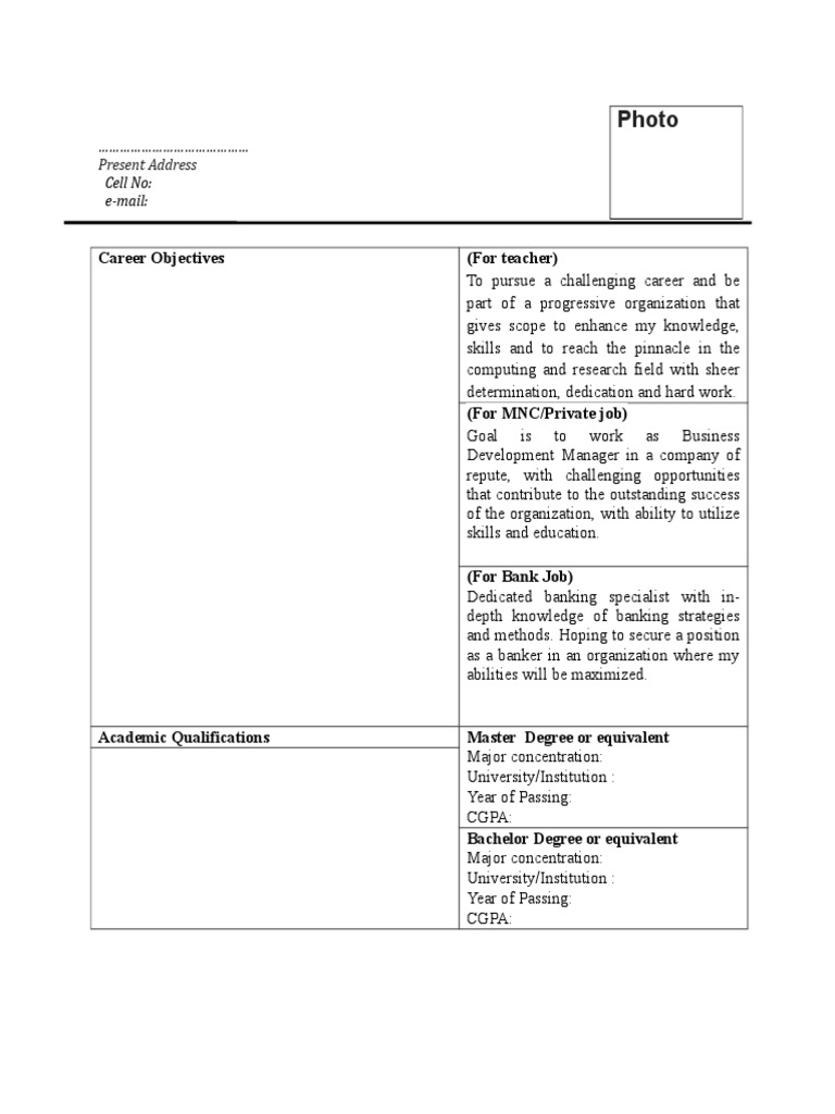 CV Format With Proper Guidelines-1 | PDF | Résumé | Behavior Modification