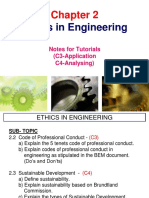 Ethics in Engineering: Notes For Tutorials (C3-Application C4-Analysing)