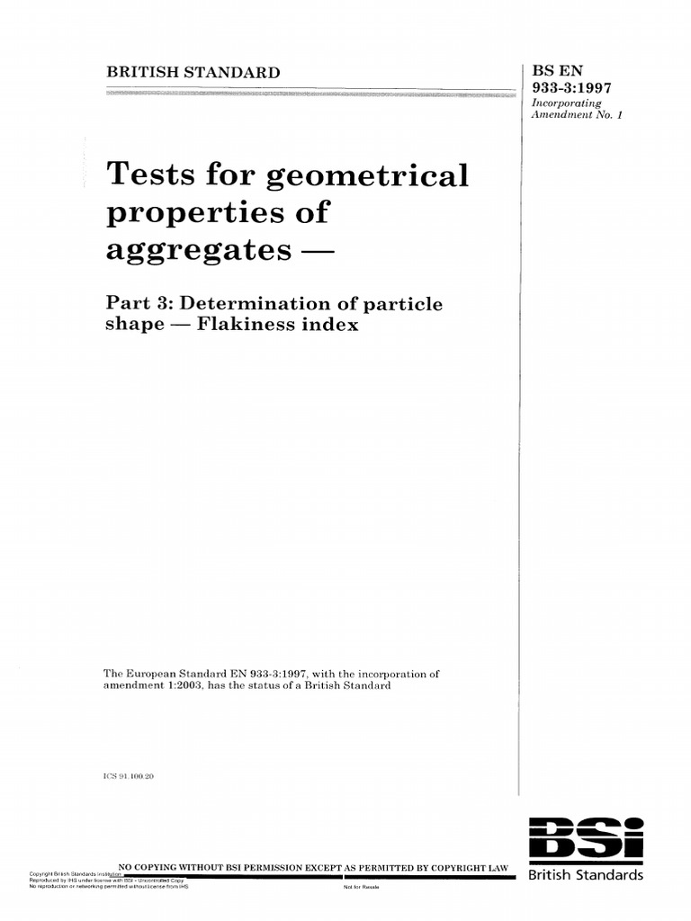 BS en 9333 1997 (Flakiness Index) PDF
