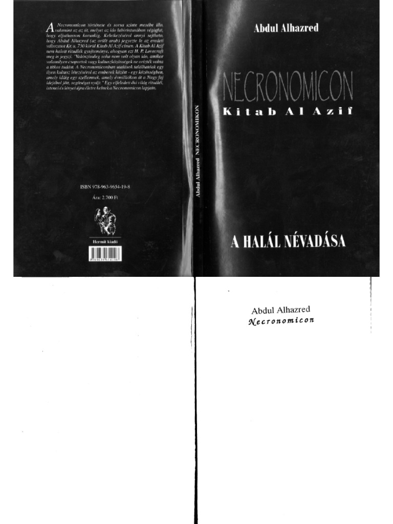Abdul Alhazred Necronomicon Kitab Al Azif A Halal Nevadasa PDF | PDF