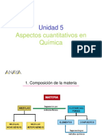 Aspectos Cuantitativos en Química: Unidad 5